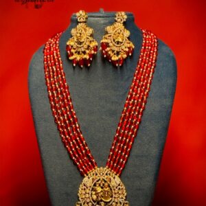 Minakari Kundan Long Necklace and Earning