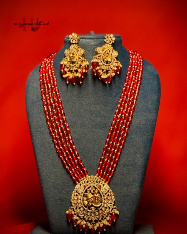 Minakari Kundan Long Necklace and Earning