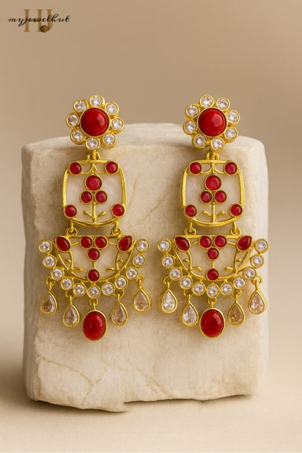 MINAKARI KUNDAN EARRINGS